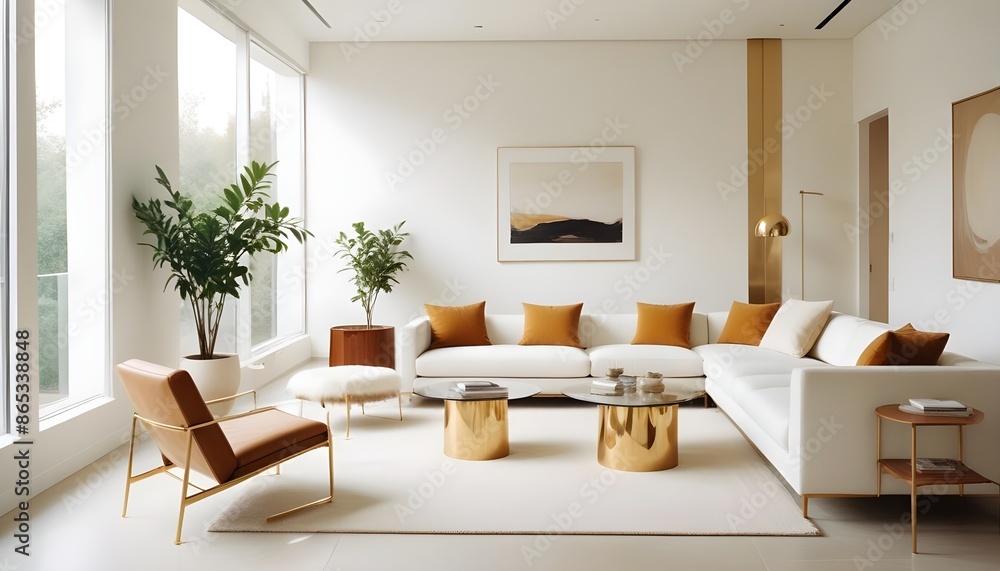 Photo interior modern design room 3d illustration Photo interior modern design room 3d illustration