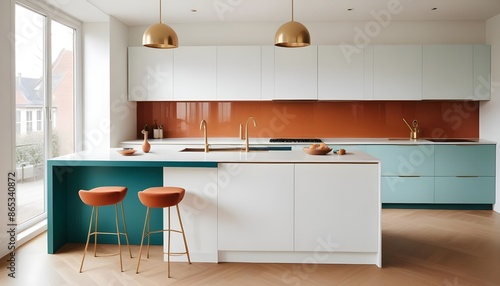 Photo interior modern design room 3d illustration
