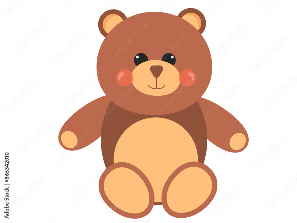A cute teddy bear vector design in illustrator on a white background. A cute teddy bear vector design in illustrator on a white background.