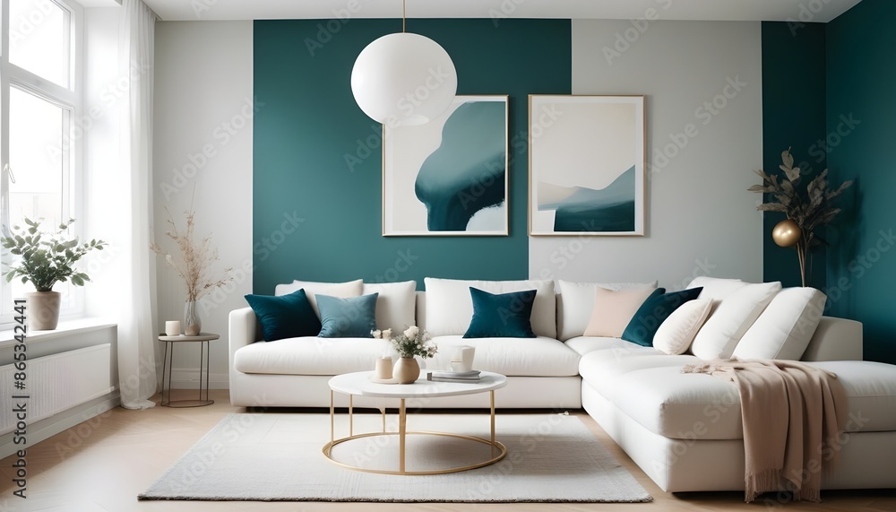 Photo interior modern design room 3d illustration Photo interior modern design room 3d illustration
