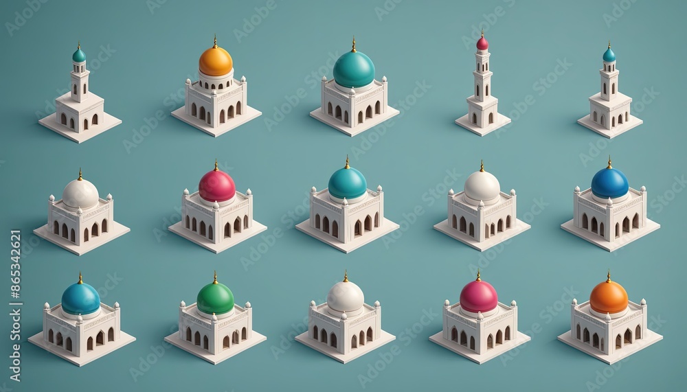 icon set vector art design. mosque. minaret. church. dome. pastel color. cathedral. temple. Vihara. the white house. the grand palace icon set vector art design. mosque. minaret. church. dome. pastel color. cathedral. temple. Vihara. the white house. the grand palace