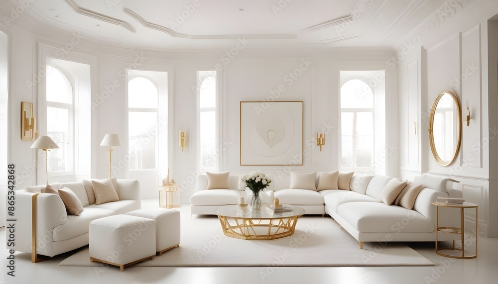 Photo interior modern design room 3d illustration