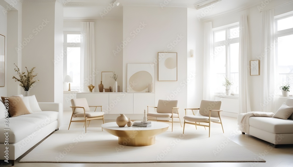Photo interior modern design room 3d illustration