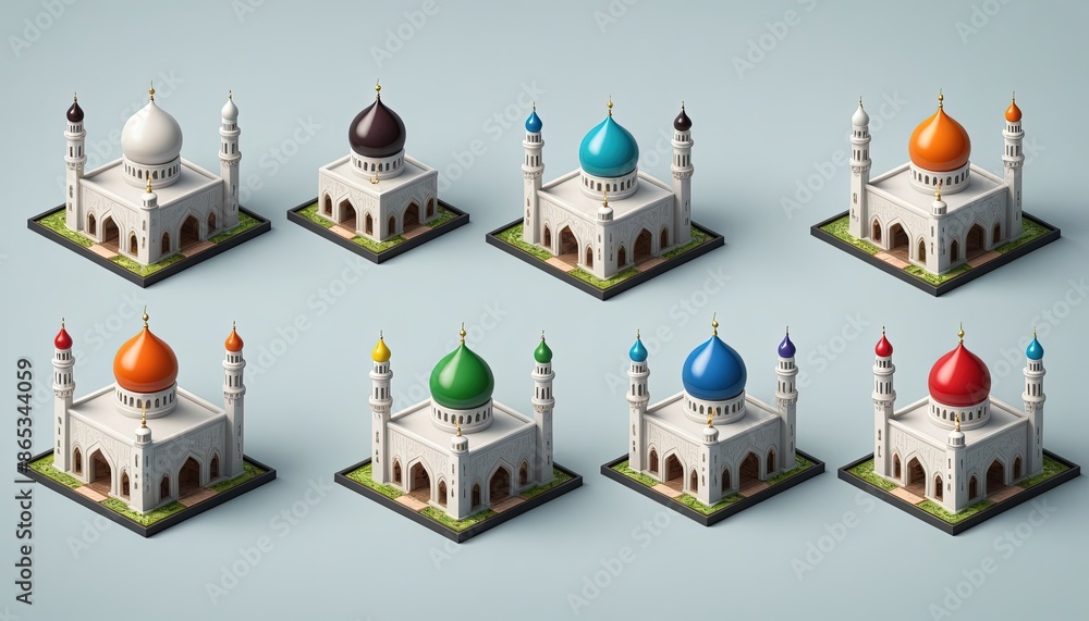 icon set vector art design. mosque. minaret. church. dome. pastel color. cathedral. temple. Vihara. the white house. the grand palace icon set vector art design. mosque. minaret. church. dome. pastel color. cathedral. temple. Vihara. the white house. the grand palace