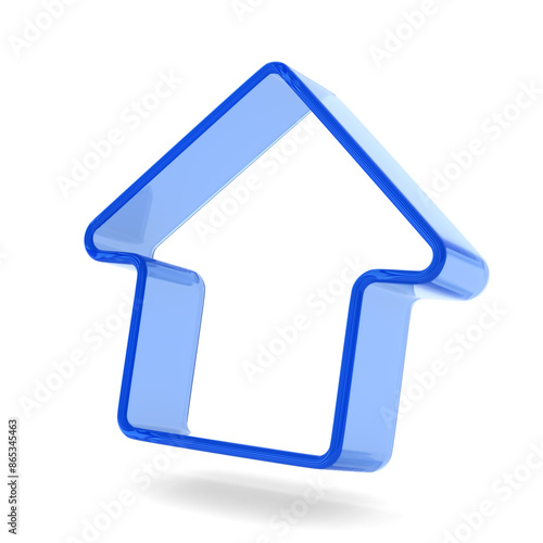 glass house on white backgr...