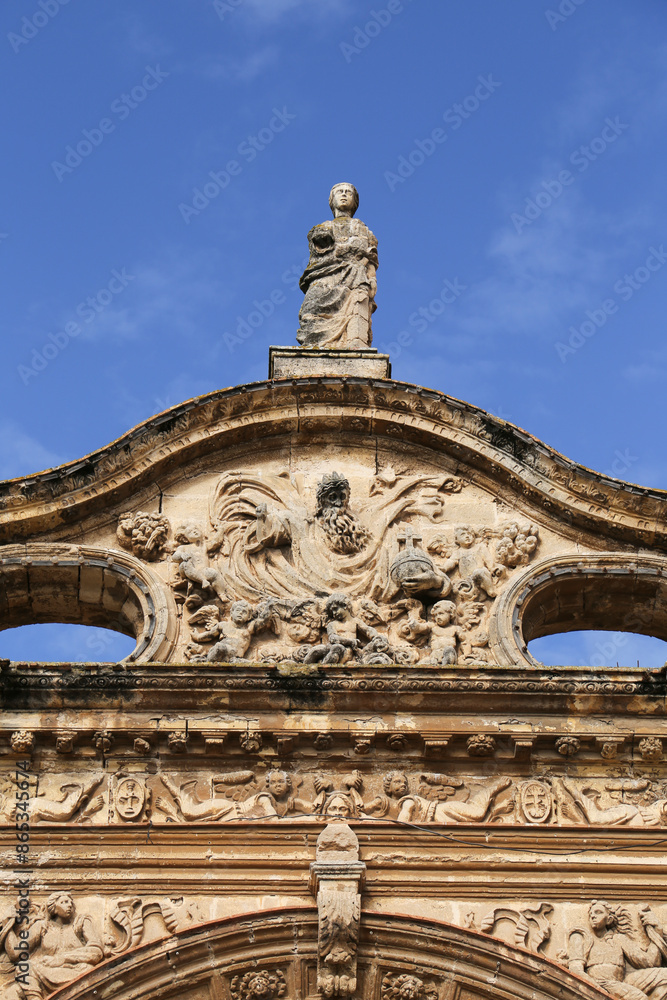 Obraz premium Architectural details of The Priory Church in Puerto de Santa Maria, Cadiz