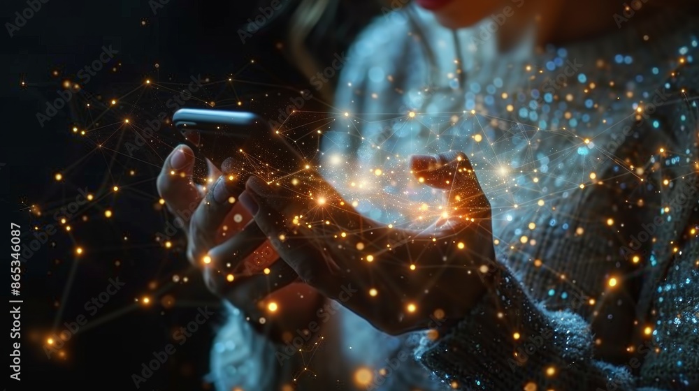 hand using smartphone with digital technology data communication network and telecommunication concept. hand using smartphone with digital technology data communication network and telecommunication concept.