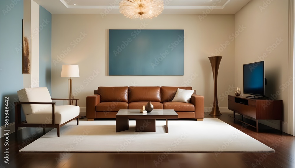 Fototapeta premium Photo interior modern design room 3d illustration