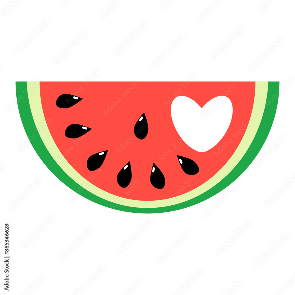 Obraz premium Capture summer's essence with this charming hand-drawn watermelon logo! Featuring a playful design with whimsical details, it's perfect for food, beverage, or organic brands