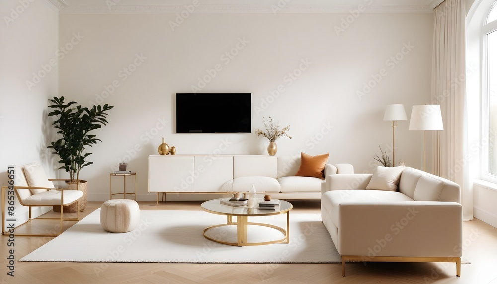 Photo interior modern design room 3d illustration Photo interior modern design room 3d illustration