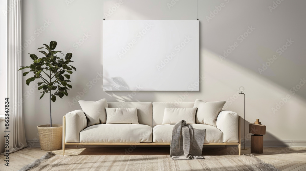 Frame mockup living room wall poster mockup. Interior mockup with house background. Modern interior design. 3D render Frame mockup living room wall poster mockup. Interior mockup with house background. Modern interior design. 3D render