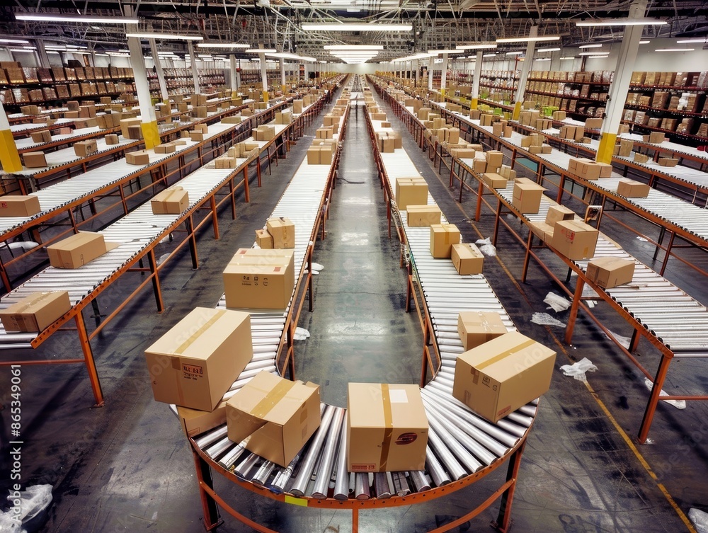 Conveyor belt sorting system in distribution center, Distribution warehouse, Automated conveyor system, Warehouse technology, Industrial logistics Conveyor belt sorting system in distribution center, Distribution warehouse, Automated conveyor system, Warehouse technology, Industrial logistics