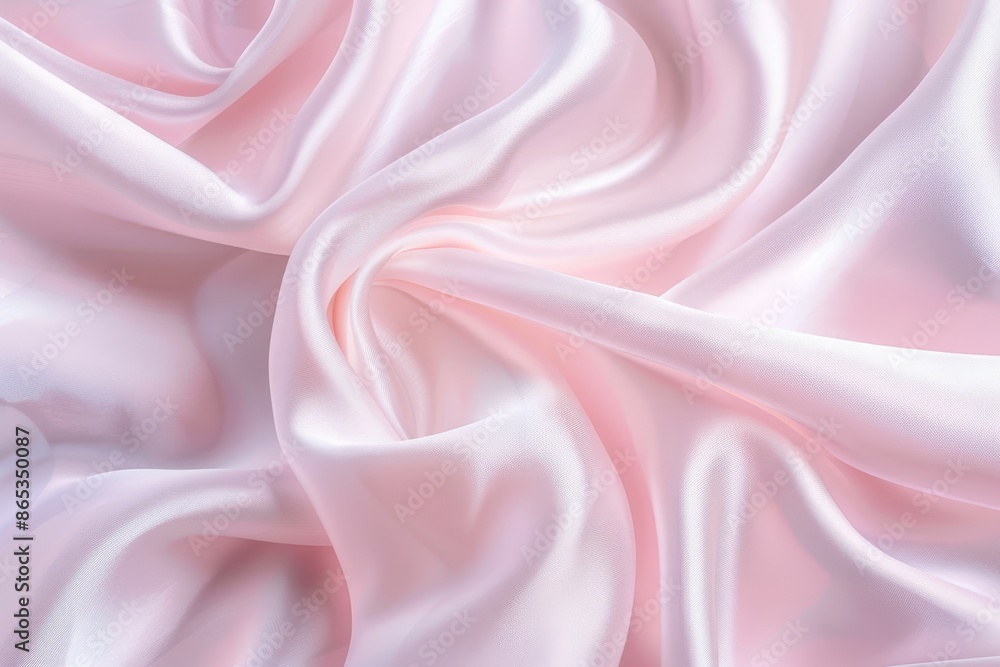 An abstract pattern of beautiful simple clean smooth folds in bright white and light pink color. An abstract pattern of beautiful simple clean smooth folds in bright white and light pink color.