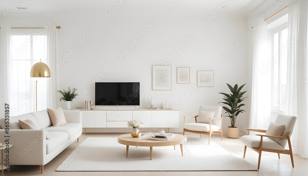 Photo interior modern design room 3d illustration Photo interior modern design room 3d illustration