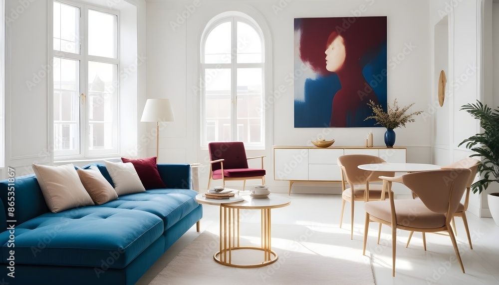 Photo interior modern design room 3d illustration Photo interior modern design room 3d illustration