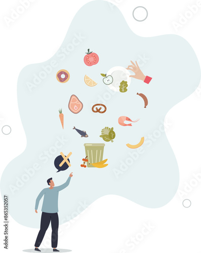 Bad attitude to environment and nature resources.flat illustration.