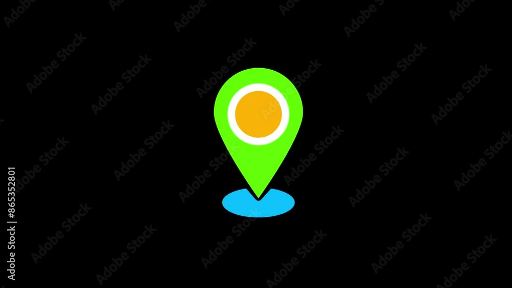 neon location icon pink color neon location icon pink color