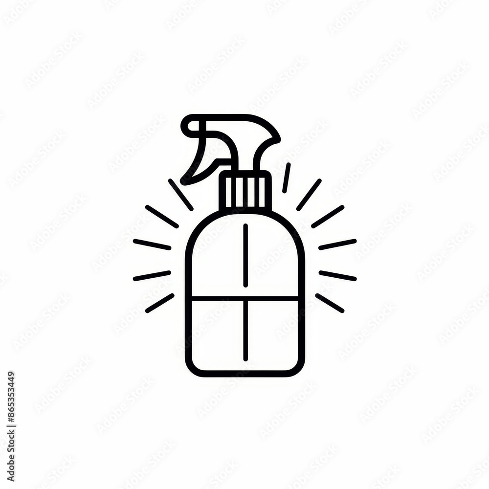 The glass cleaner icon design is a simple illustration of a cleaning tool. The glass cleaner icon design is a simple illustration of a cleaning tool.