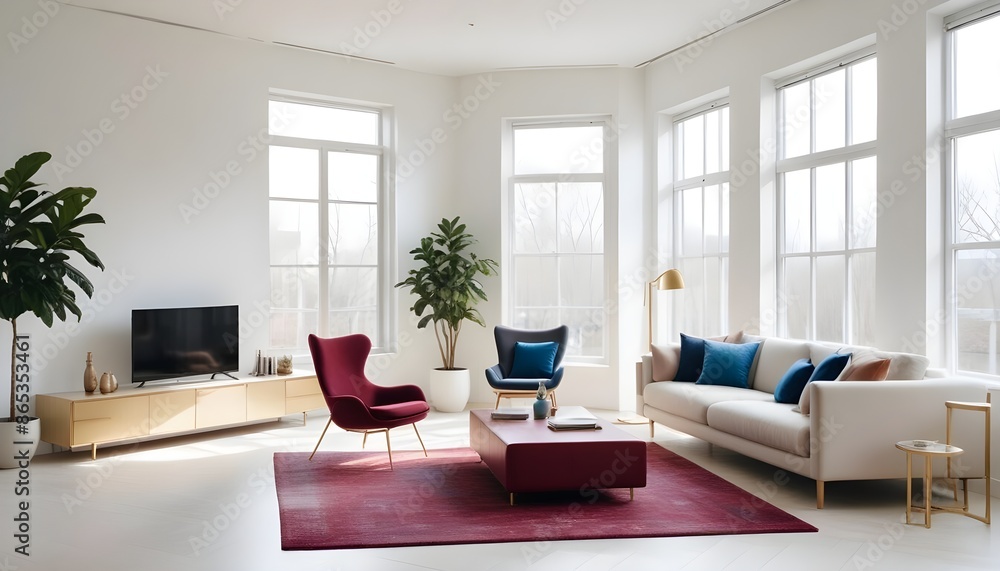 Photo interior modern design room 3d illustration Photo interior modern design room 3d illustration