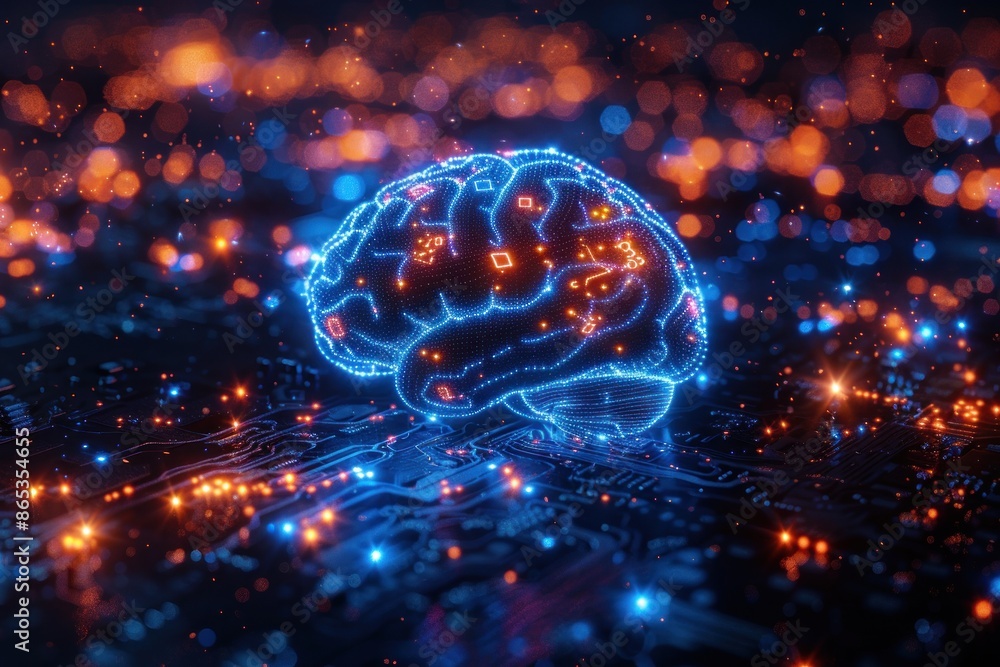 Digital Brain on a Circuit Board Digital Brain on a Circuit Board