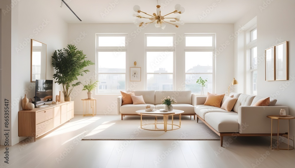 Photo interior modern design room 3d illustration Photo interior modern design room 3d illustration
