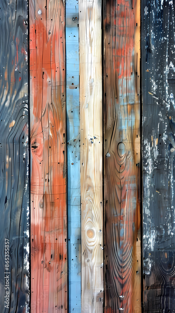 Retro wooden planks