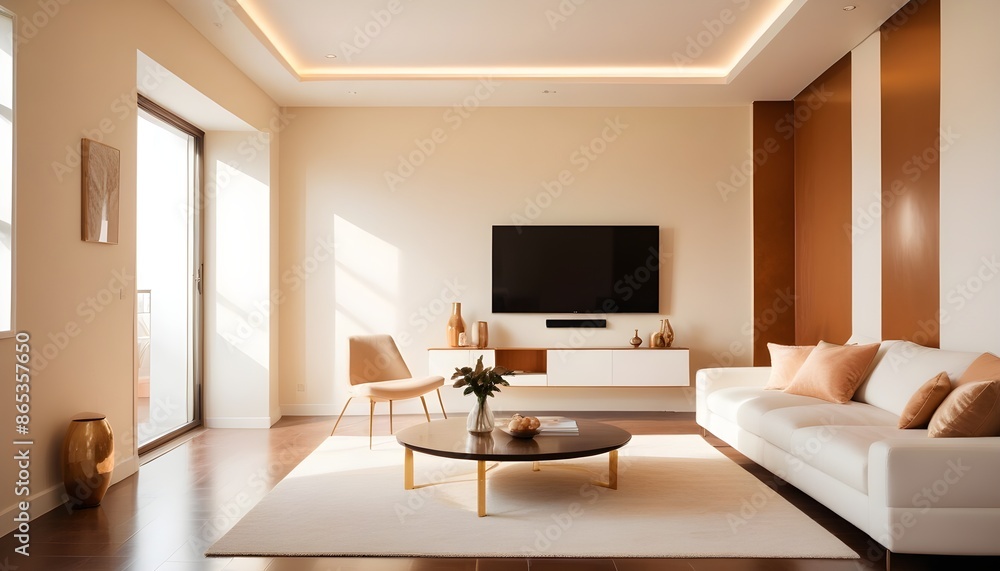 Photo interior modern design room 3d illustration Photo interior modern design room 3d illustration