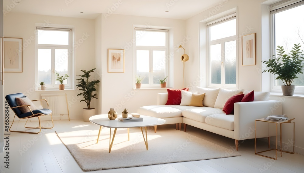 Photo interior modern design room 3d illustration Photo interior modern design room 3d illustration