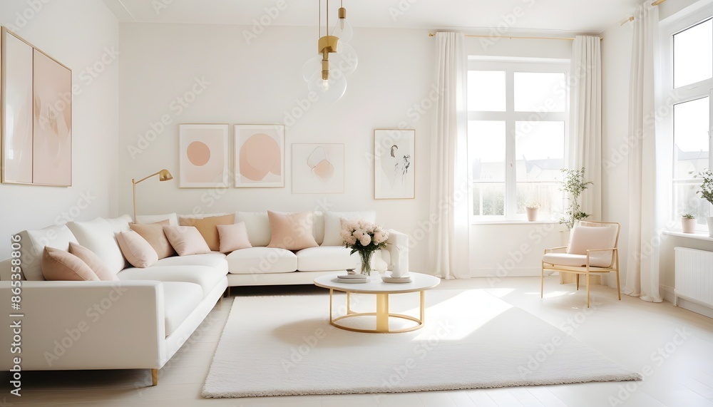 Photo interior modern design room 3d illustration Photo interior modern design room 3d illustration