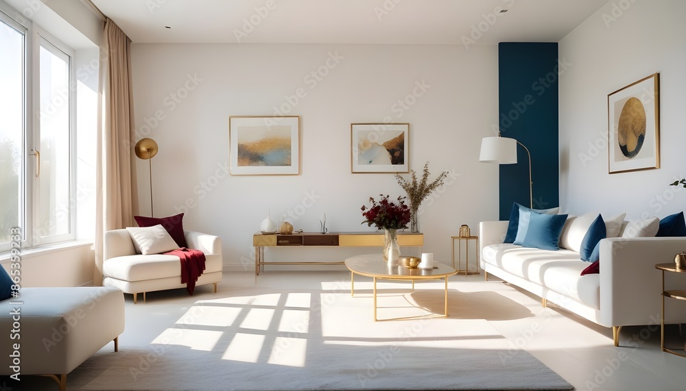 Photo interior modern design room 3d illustration Photo interior modern design room 3d illustration
