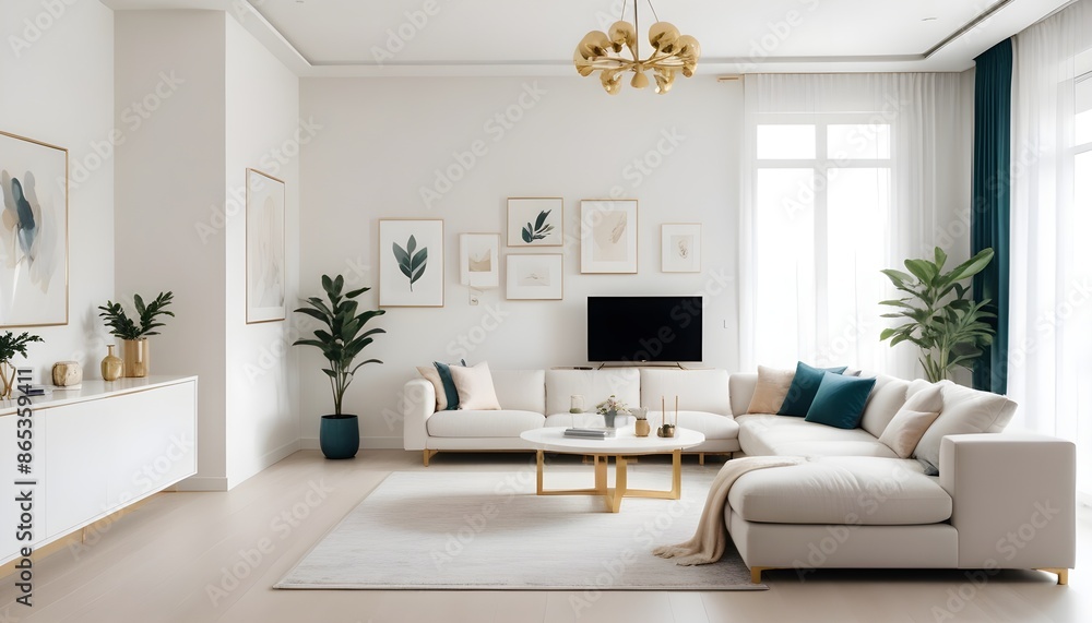 Photo interior modern design room 3d illustration Photo interior modern design room 3d illustration