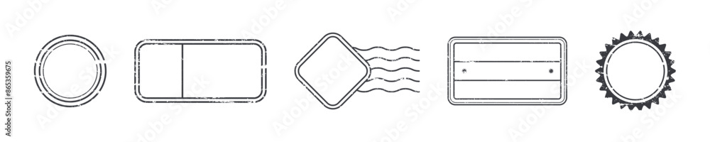 Postal stamp vector collection. Grunge post stamps blank frames. Postal stamp vector collection. Grunge post stamps blank frames.