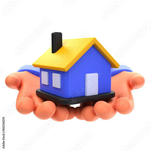 3D Rendering of Home Loan Icon