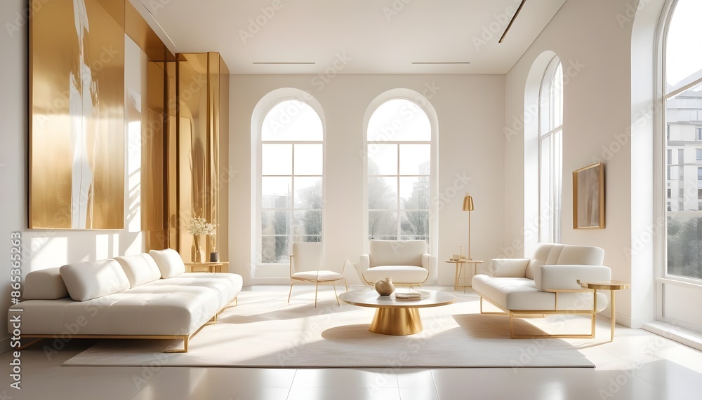 Photo interior modern design room 3d illustration Photo interior modern design room 3d illustration