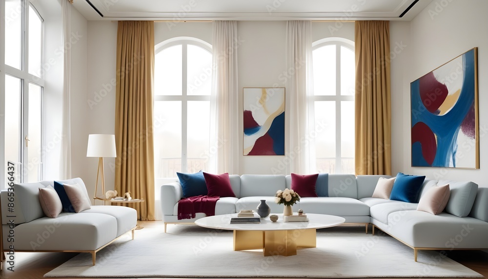 Photo interior modern design room 3d illustration Photo interior modern design room 3d illustration