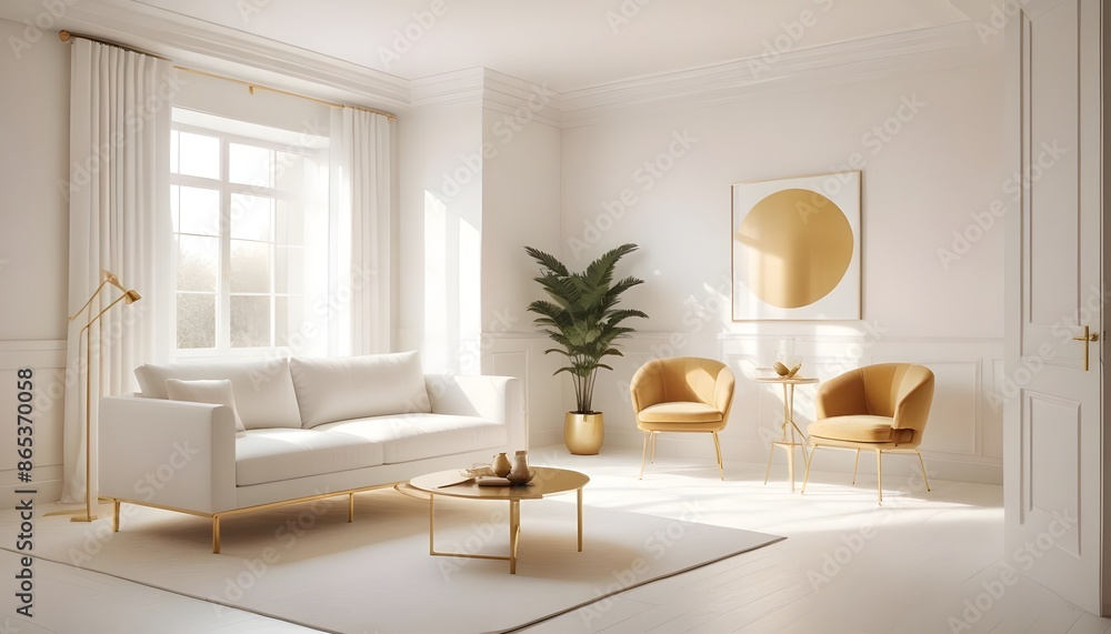 Photo interior modern design room 3d illustration Photo interior modern design room 3d illustration