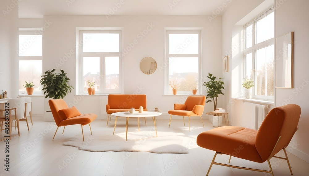 Photo interior modern design room 3d illustration Photo interior modern design room 3d illustration