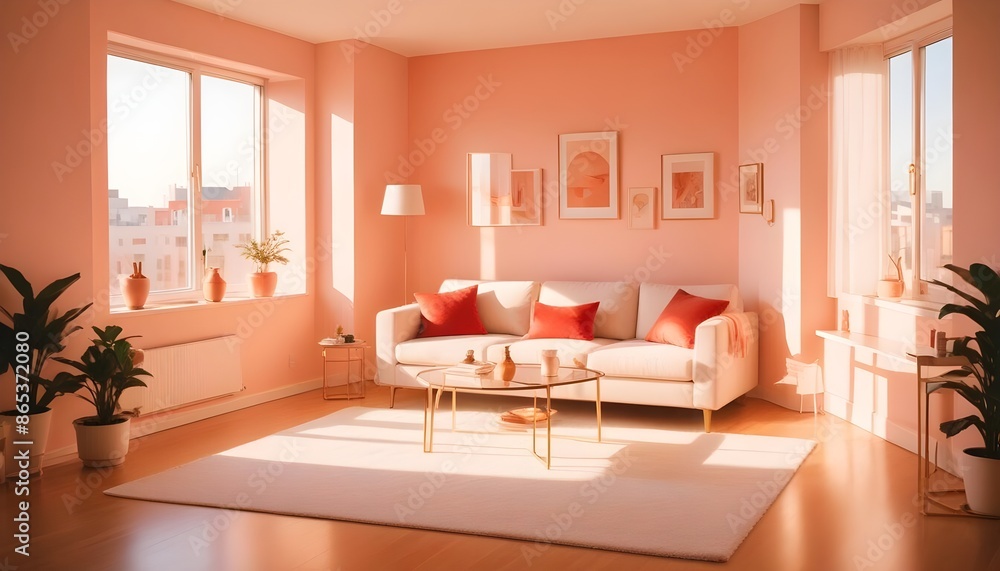 Photo interior modern design room 3d illustration Photo interior modern design room 3d illustration