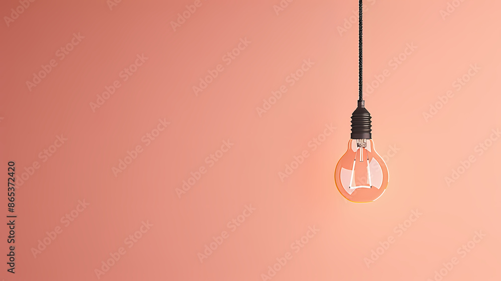 Light bulb hanging on the wall Light bulb hanging on the wall