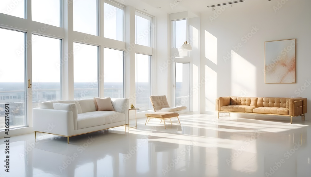 Photo interior modern design room 3d illustration Photo interior modern design room 3d illustration