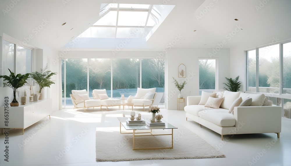 Fototapeta premium Photo interior modern design room 3d illustration