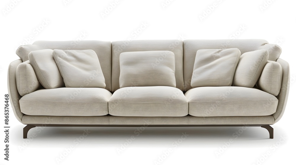 Minimalist and Cozy Sofa in Neutral Toned Living Room Interior Minimalist and Cozy Sofa in Neutral Toned Living Room Interior