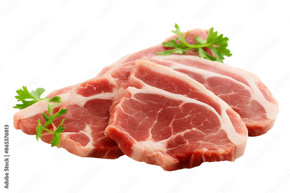 Raw Fresh Pork Isolated on White Background, healthy food, transparent background png file, advertising photography, Generative AI Raw Fresh Pork Isolated on White Background, healthy food, transparent background png file, advertising photography, Generative AI
