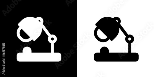 Study lamp icon. Business icon. Admin. Work Team. Black icon. Silhouette