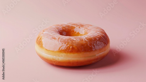 A raised donut with a simple cross of glaze,