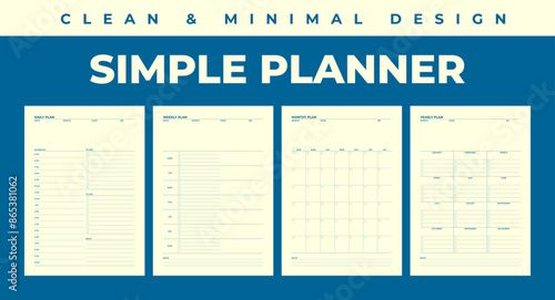 Simple planner in clean and minimal design