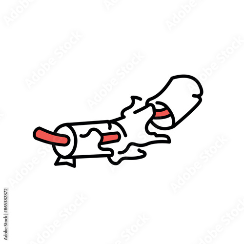 Guillain-Barre syndrome line black icon. Sign for web page, mobile app,