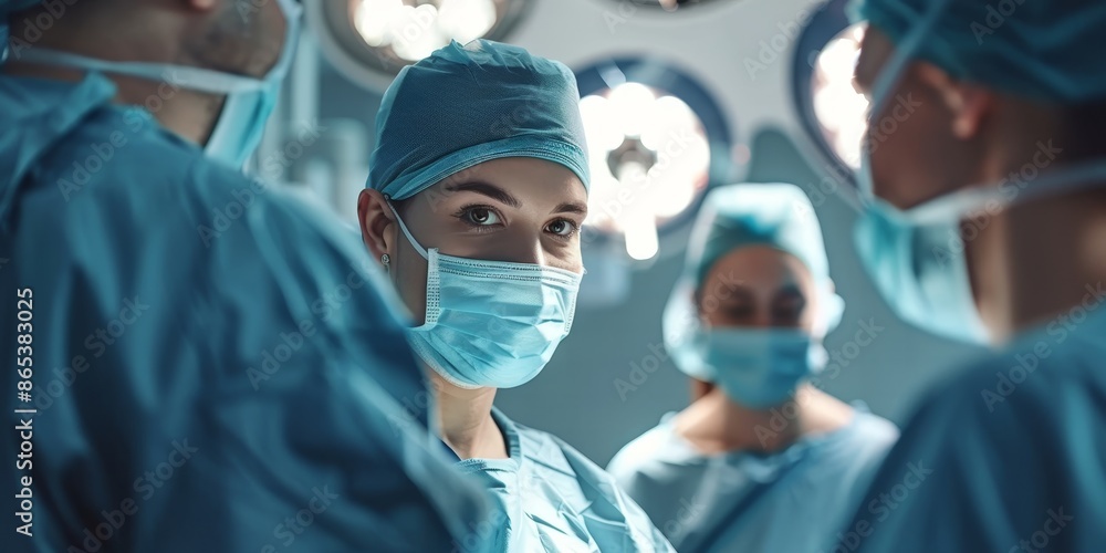 A team of surgeons in the operating room A team of surgeons in the operating room