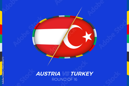 Austria vs Turkey football match icon