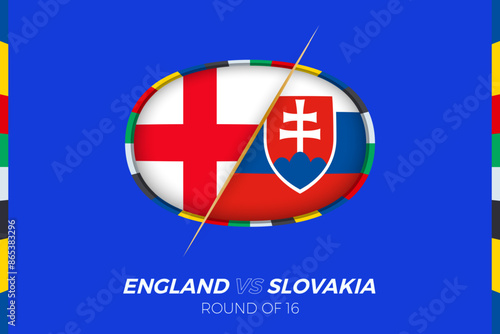 England vs Slovakia football match icon 